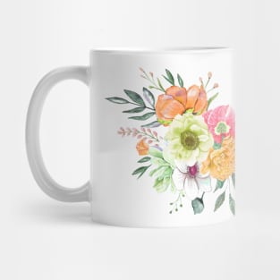 Anemone and gerbera Flower Bouquet Mug